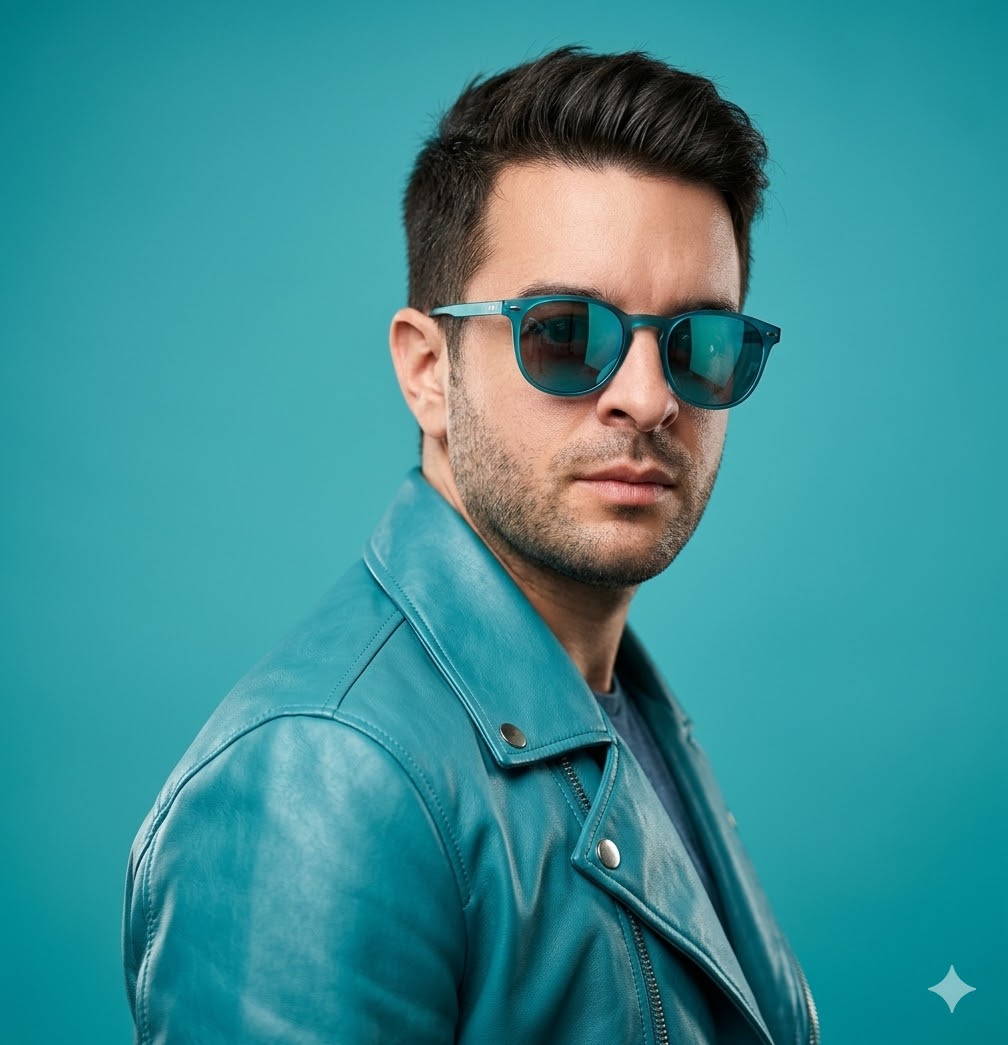 Modern Turquoise Leather & Urban Studio Aesthetics