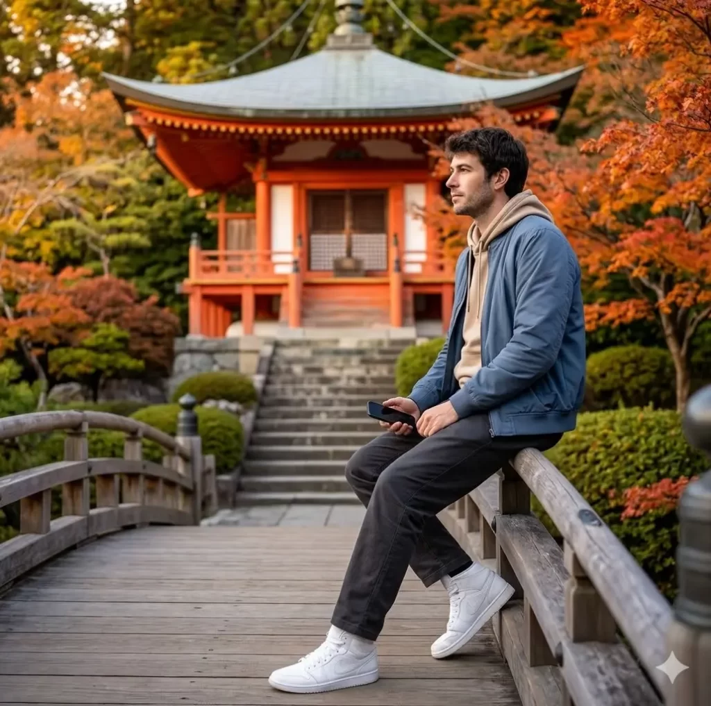 Autumn Reflection at the Zen Temple