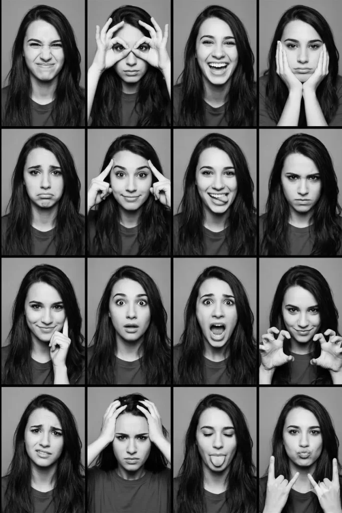 Emotional Expressions Photobooth Grid