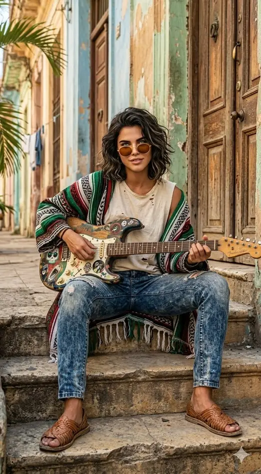 Latin Grunge Musician in Havana