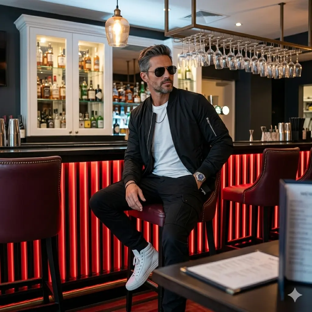 Man in High-End Bar, Classic Style
