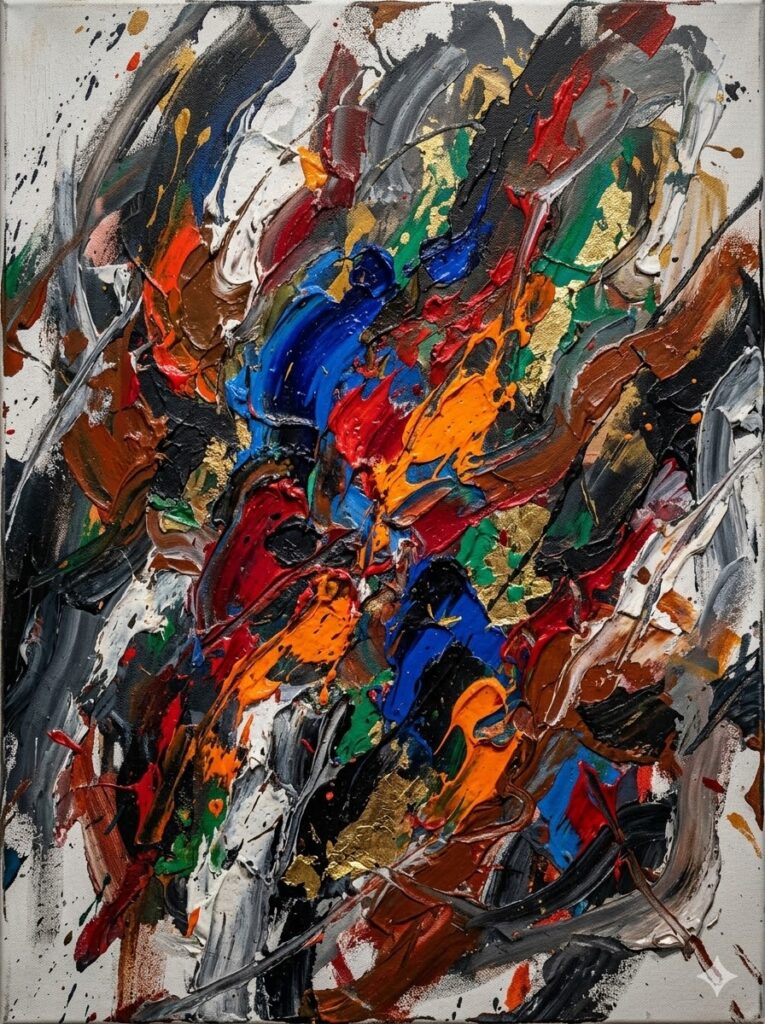 Vibrant Chaos An Abstract Expressionist Journey