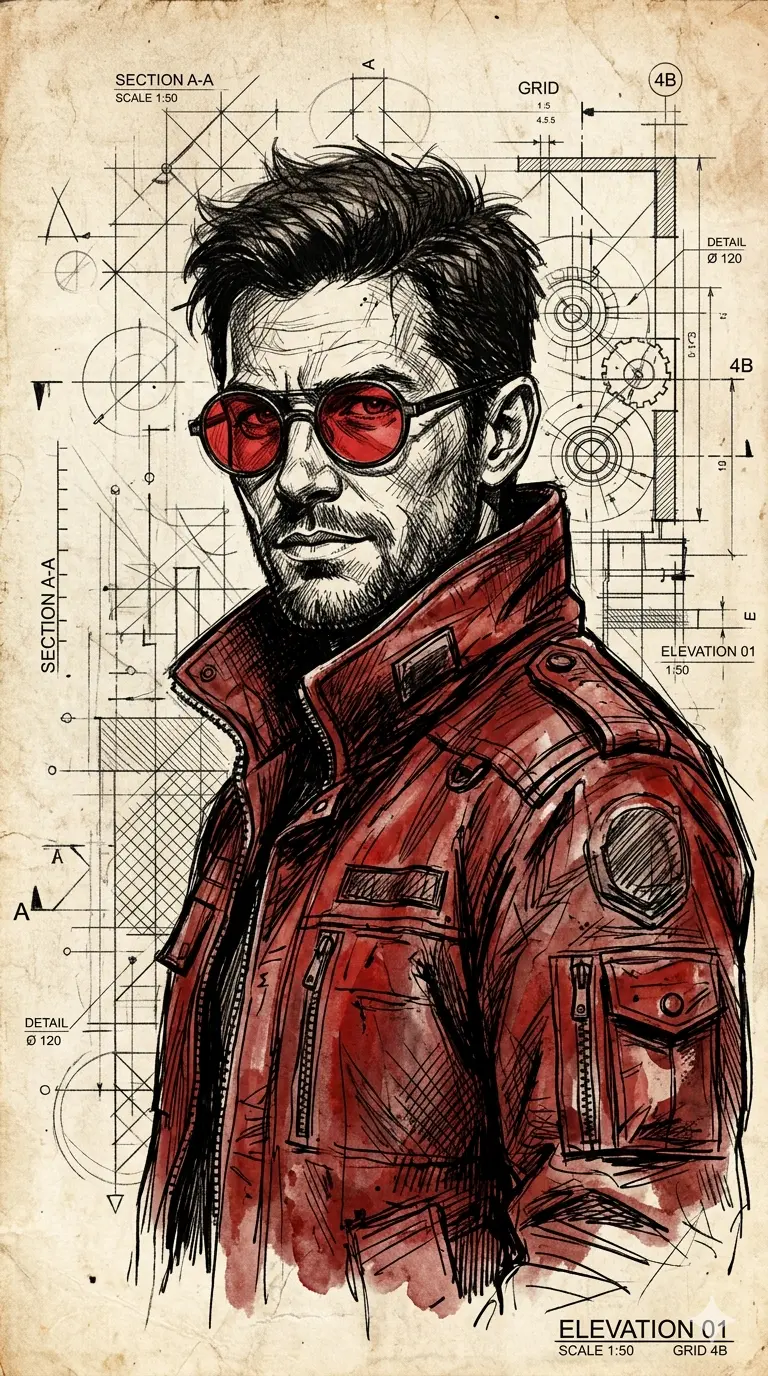 Cyberpunk Architect Portrait