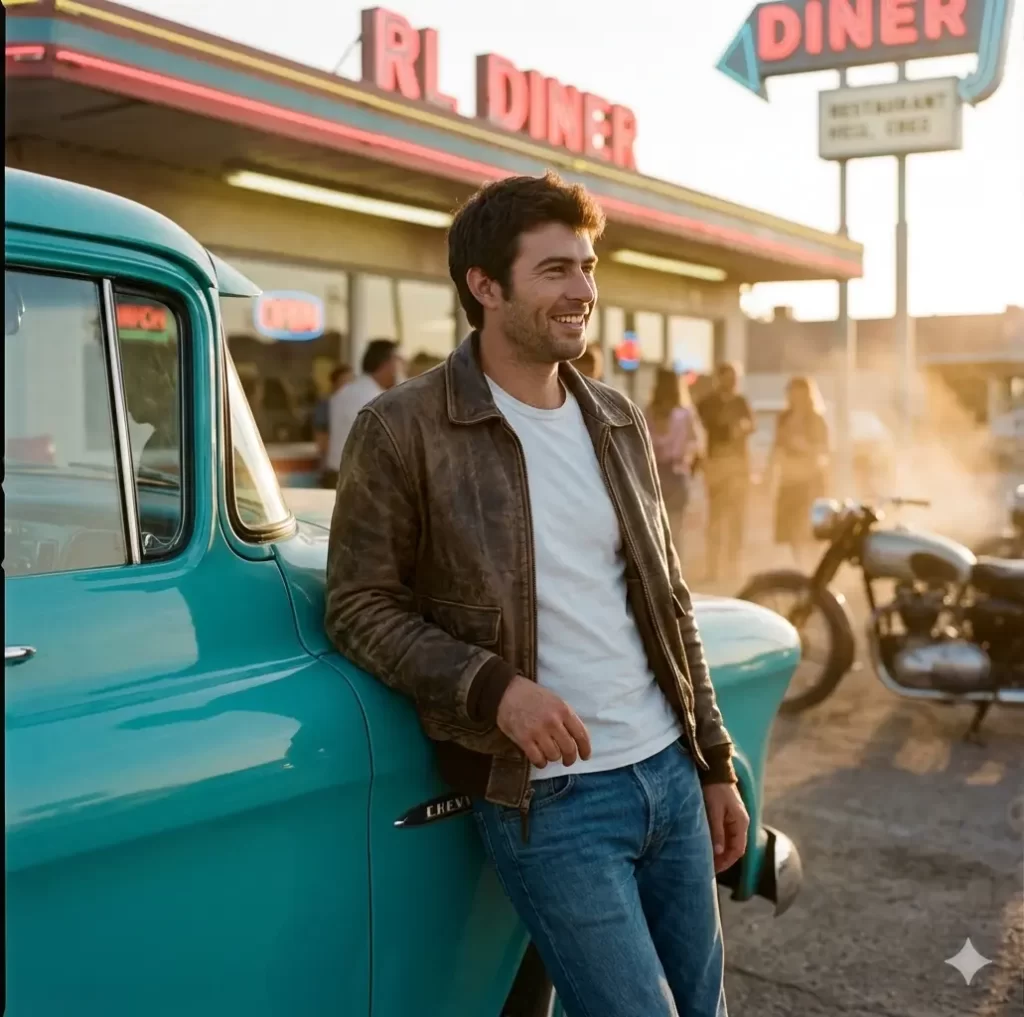 Retro Sunset at the Roadside Diner