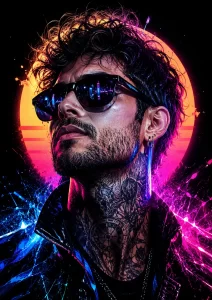 Neon Cyberpunk Visionary