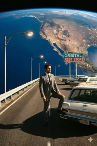 Retro-Futuristic Orbital Highway 1960s